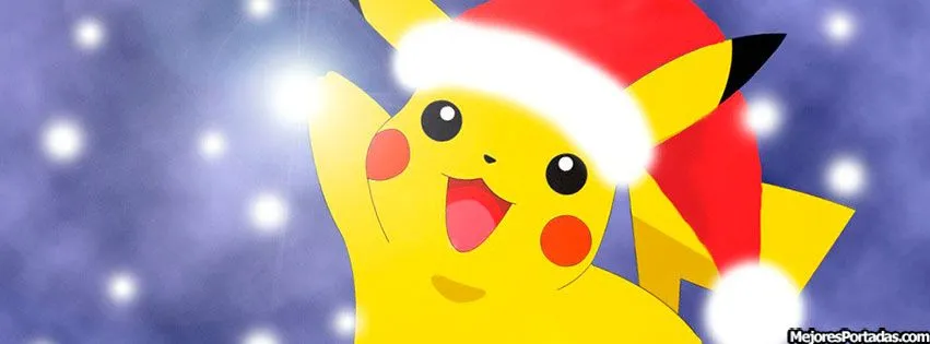 Las Mejores Portadas para tu perfil de Facebook: Pikachu Navidad