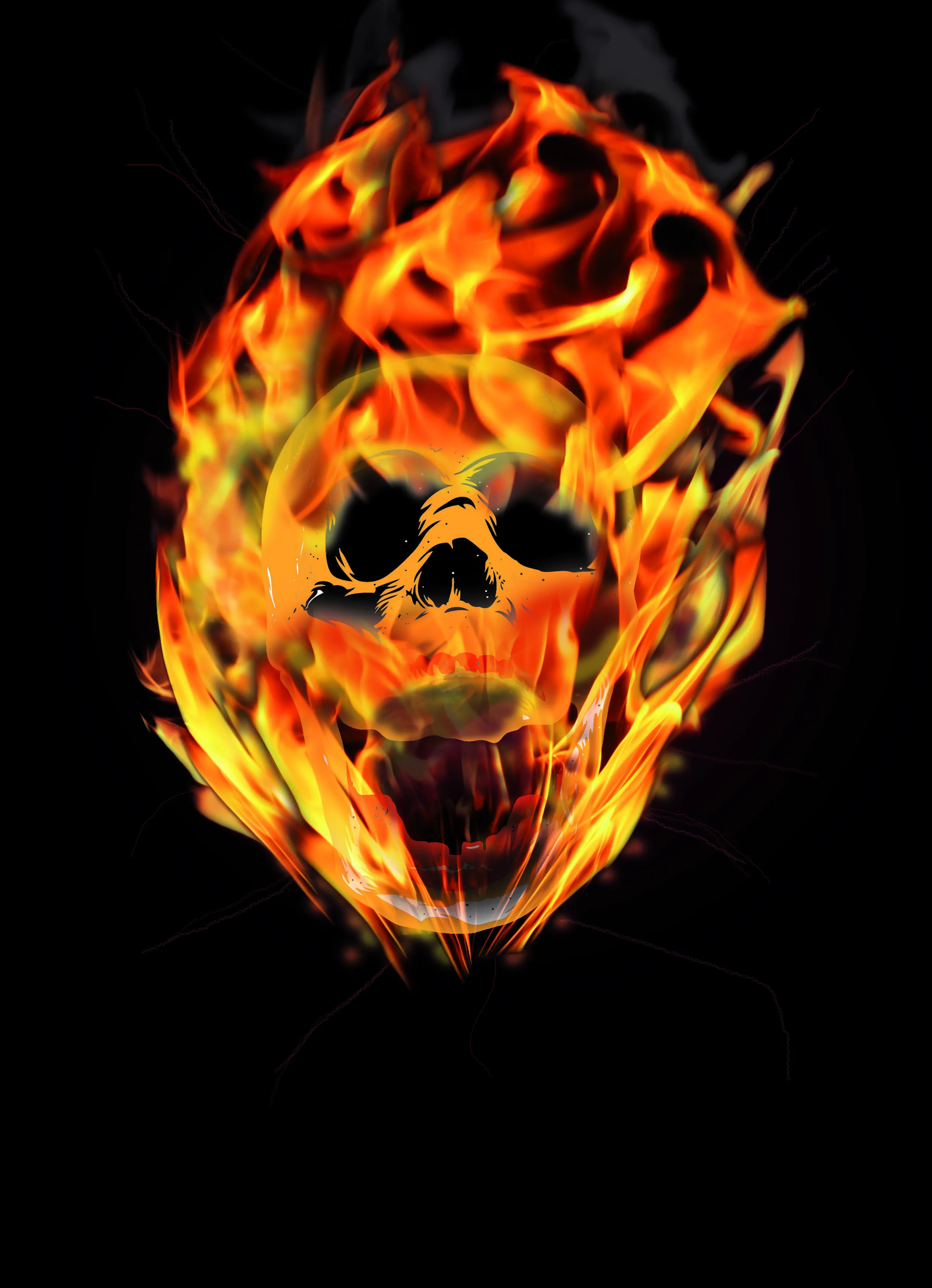 Pin 12 Calavera Con Fuego Pelautscom on Pinterest