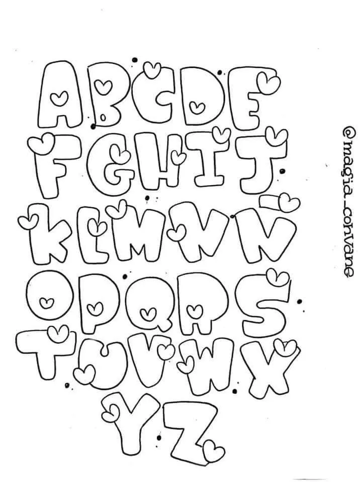 Pin by Cuteart.pe on moldes imprimir manualidades in 2023 | Lettering  styles alphabet, Lettering tutorial, Lettering alphabet fonts