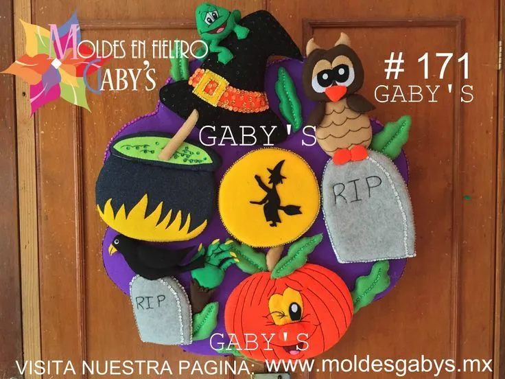 Pin by Moldes En Fieltro Gabys on HALLOWEEN Y DIA DE MUERTOS ...