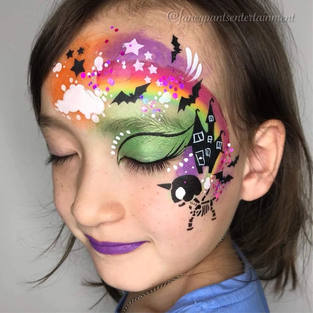 Pin by Victoria Heredia on Pintacaritas PROFESIONAL | Easy halloween face  painting, Face painting halloween, Creative halloween makeup