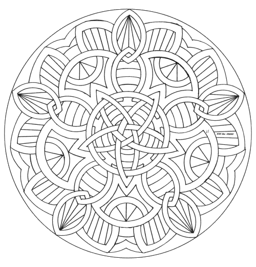 Pin Coloriage Mandala Difficile N 2 on Pinterest