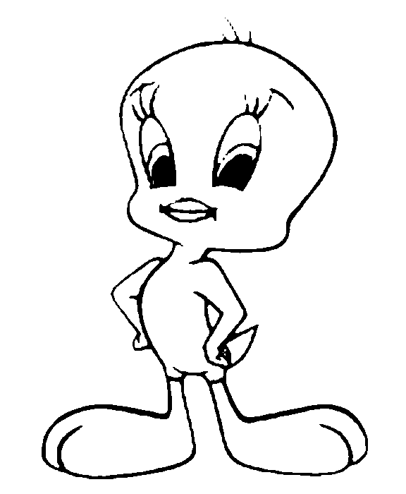 Pin Uno De Los Dibujos Para Colorear Piolin El Pollito Amarillo Y ...