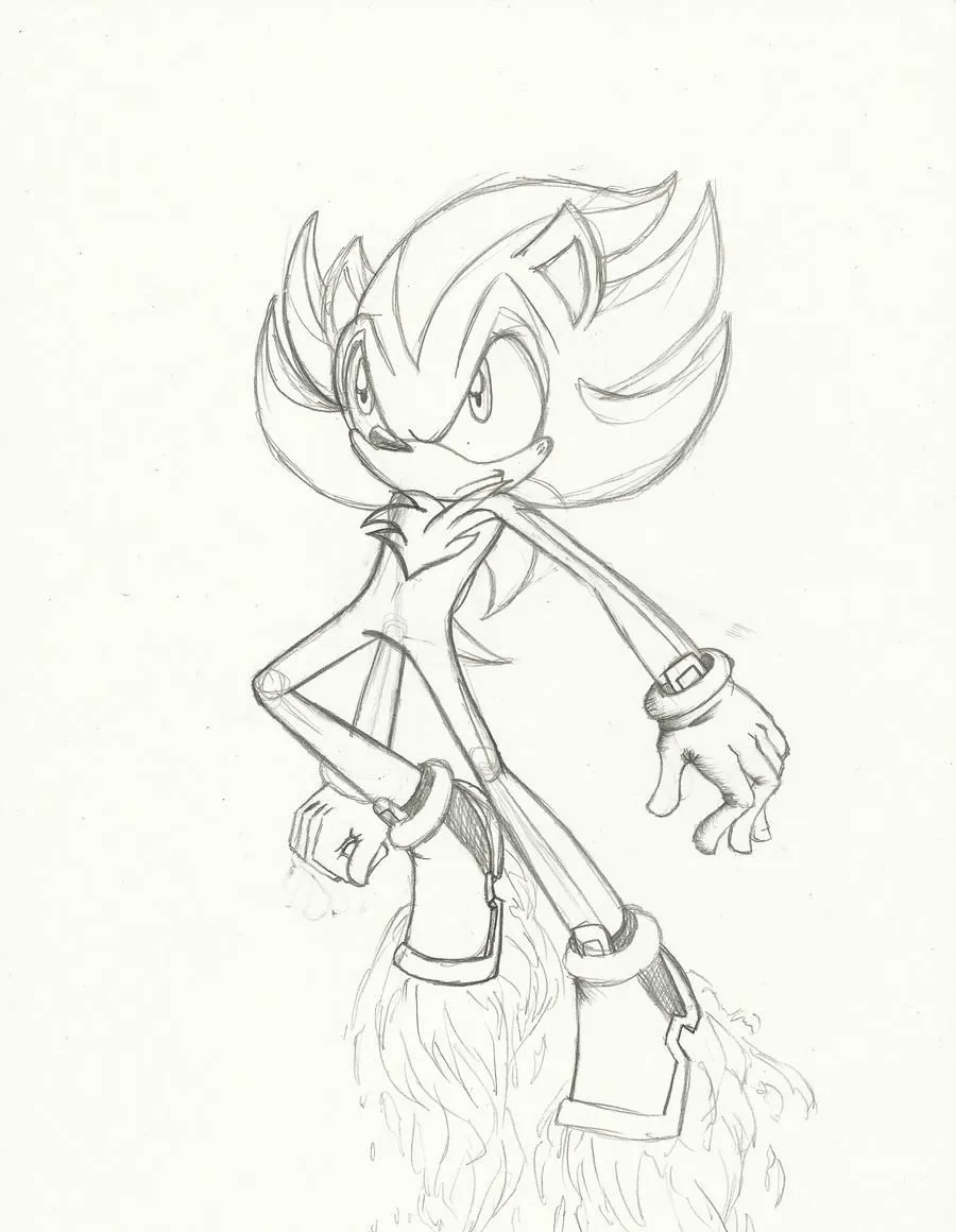 Pin Dibujos Para Colorear De Sonic Y Shadow Tattoo on Pinterest