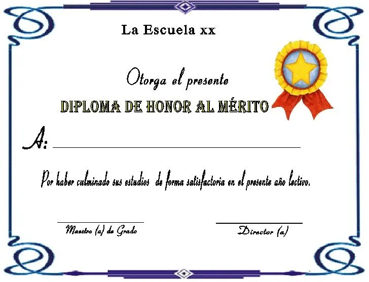 Pin Diplomas De Honor Para Ninos Imagui Diploma on Pinterest