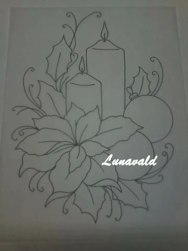 Pin de Elvira Garduño Ordoñez en Dibujos de flores | Pintura en tela navideña, Dibujo de navidad, Pintura en tela navidad