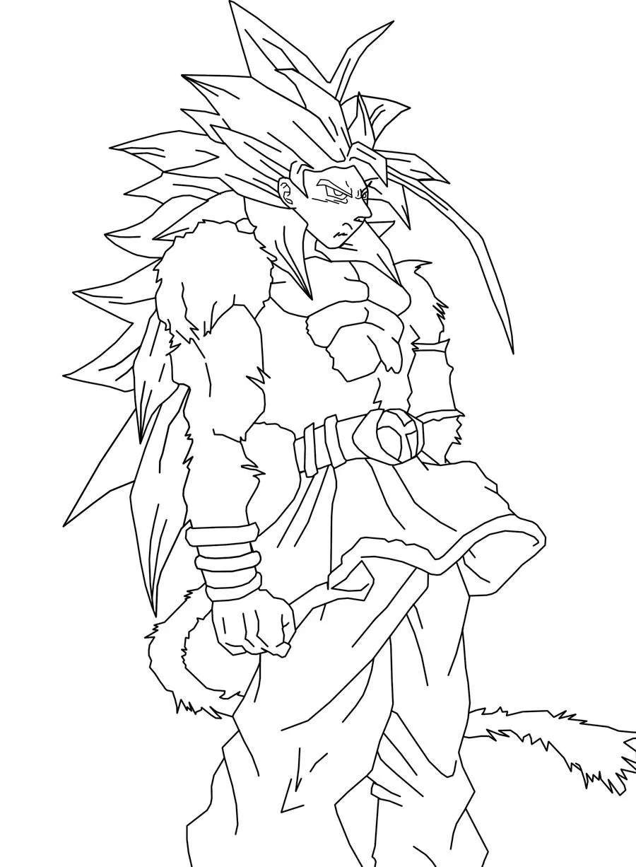 Goku Ssj5 para colorear - Imagui