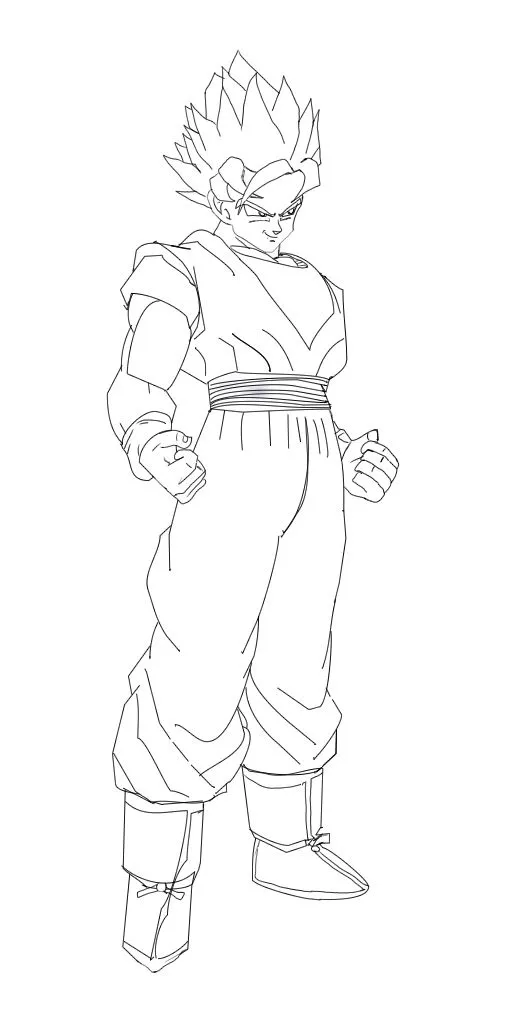 Pin Goku Hecho Lapiz Taringa Ssj Dibujos Para Colorear Imagixs on ...