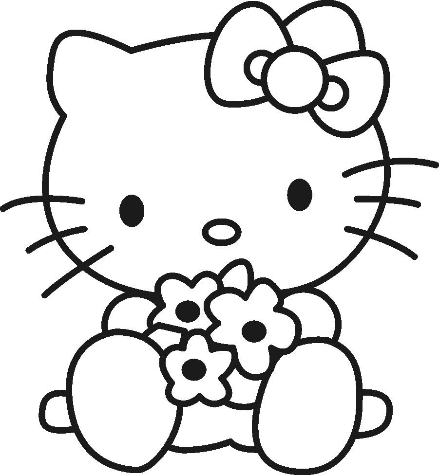 Pin Hello Kitty Cara Para Colorear on Pinterest