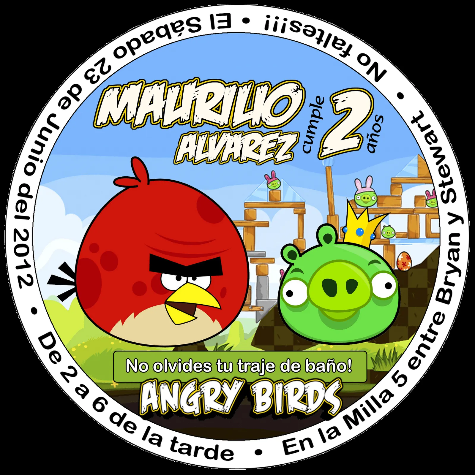 Pin Invitaciones Infantiles Personalizadas Angry Birds Pic 17 on ...