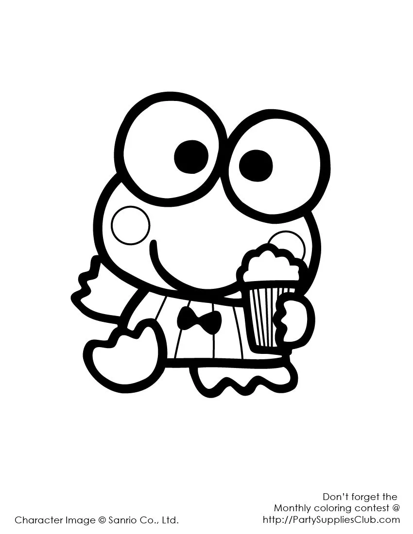 Pin Keroppi Coloring Pages on Pinterest