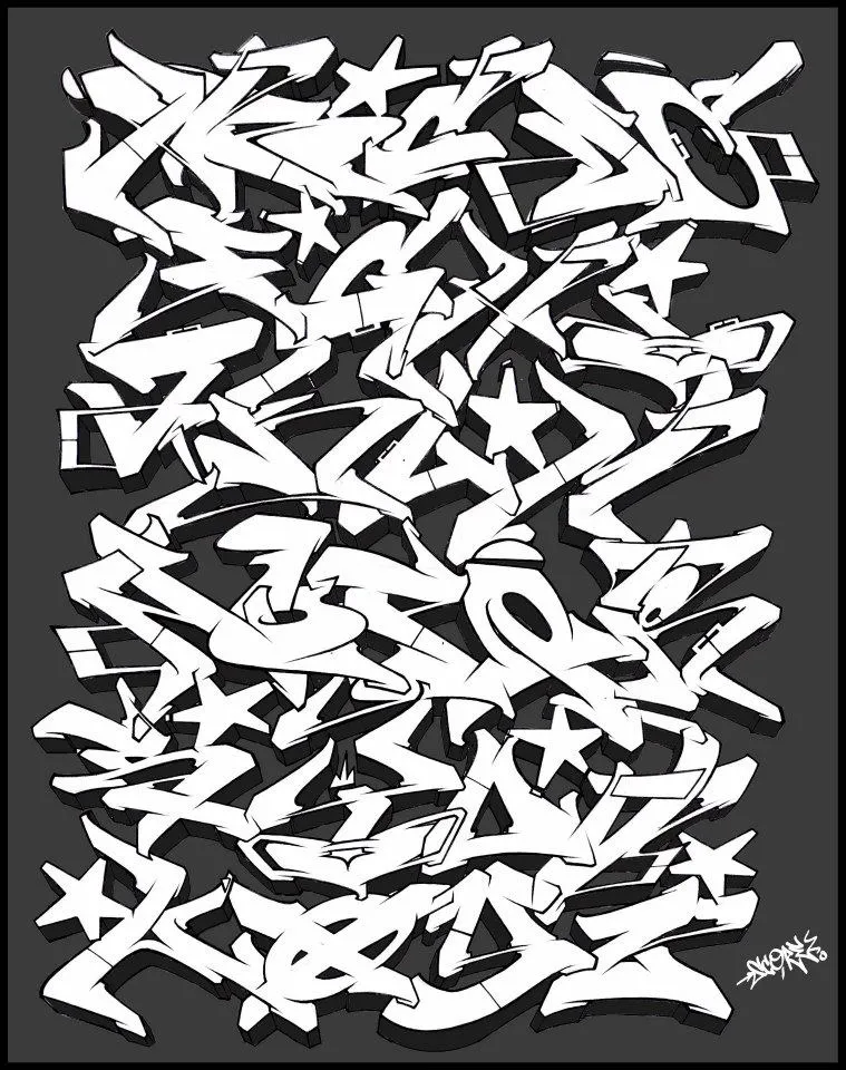 Pin Letras Graffitis Abecedario 2012 Graffiti Board Wallpaper ...