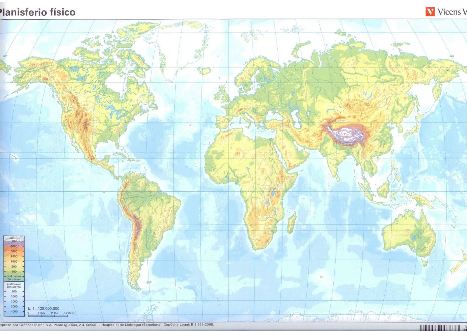 Pin Mapa Mundi Fisico on Pinterest