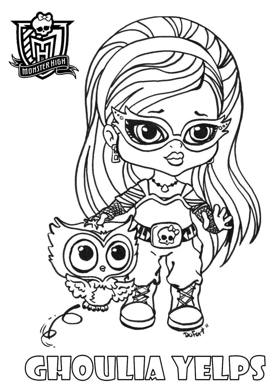 Pin Monster High Baby Printable Coloring Pages on Pinterest