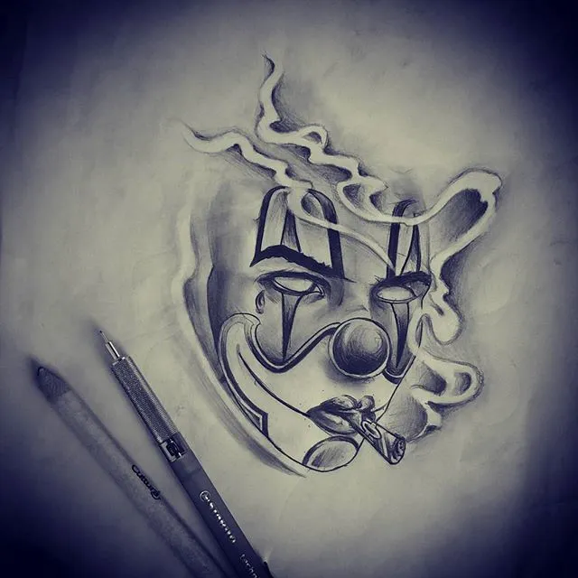 Pin on Tatuaje de payaso