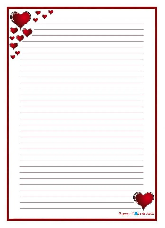 Pin Papel Carta Para Imprimir San Valentin Eco on Pinterest