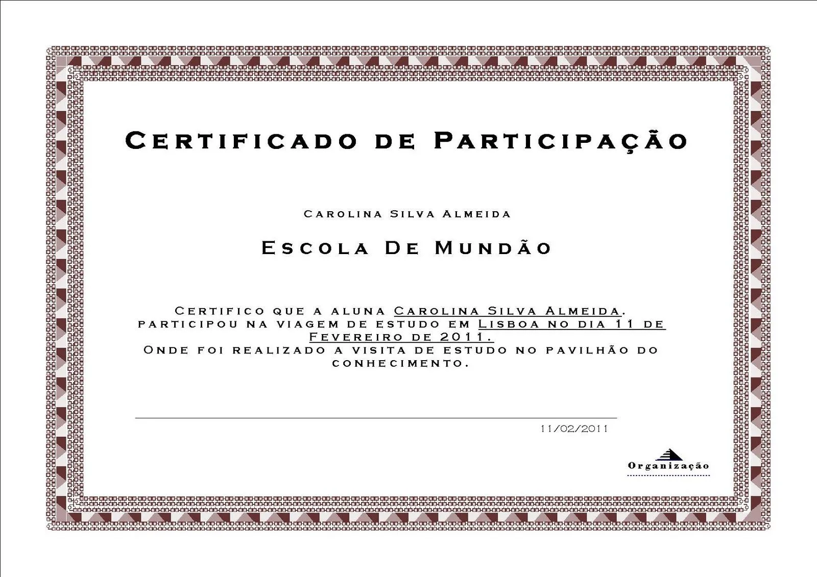 Modelo De Certificado De Participacao Car Tuning