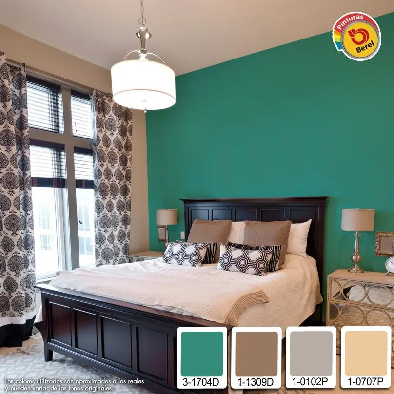 Pin de Pinturas Berel en Recámaras | Paletas de colores para dormitorio,  Colores de casas interiores, Colores para dormitorio