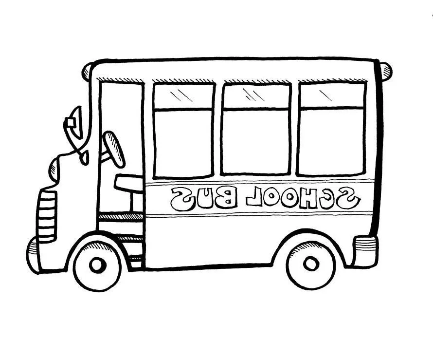 Bus Escolar ~ Dibujos para Colorear Infantil