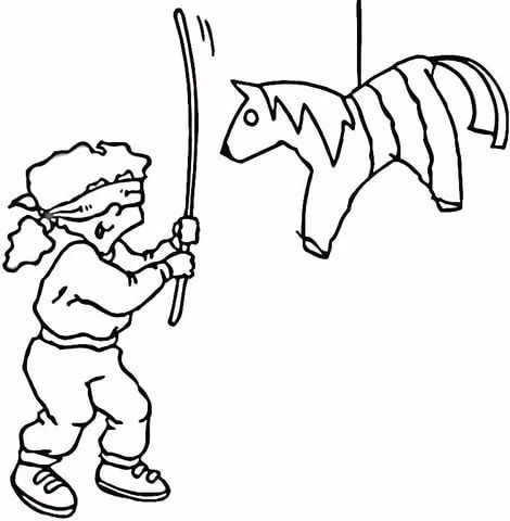 Pinata coloring page | Super Coloring