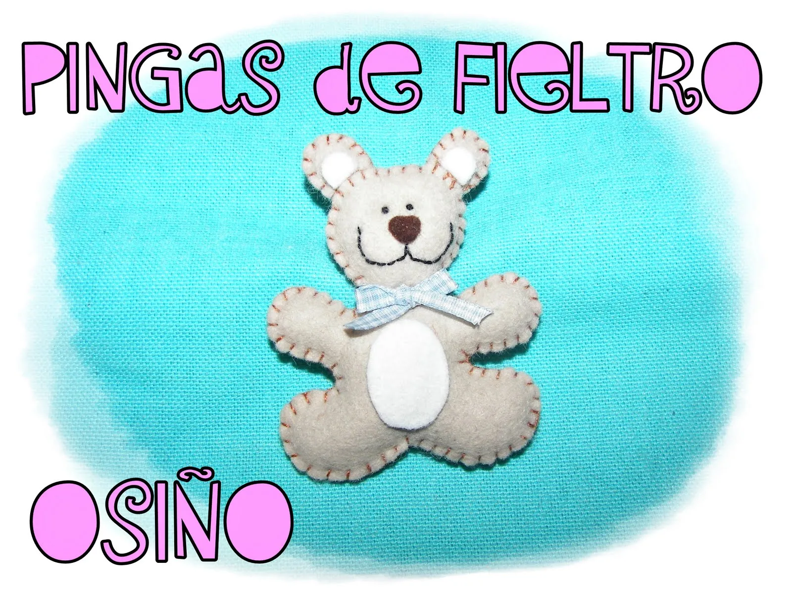 Pingas de Fieltro: Broche De Fieltro: Oso peluche