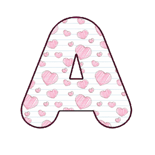 Pink Dream: Letras Personalizadas Brancas com Corações