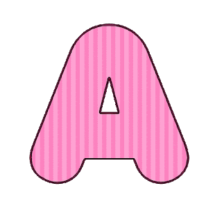 Pink Dream: Letras Personalizadas Listradas Rosa