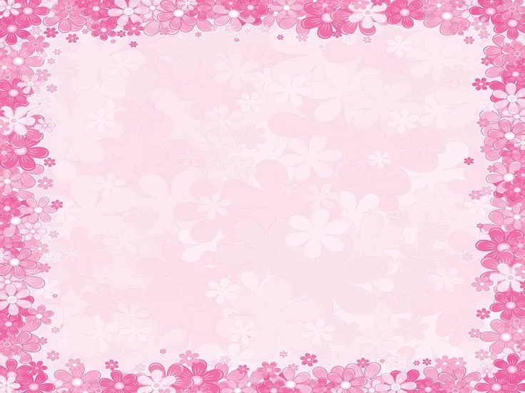 pink floral borders | Pink floral frames PPT Backgrounds - Border ...