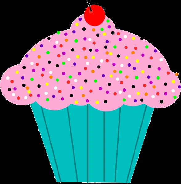 Pink Frosted Cupcake clip art - vector clip art online, royalty ...