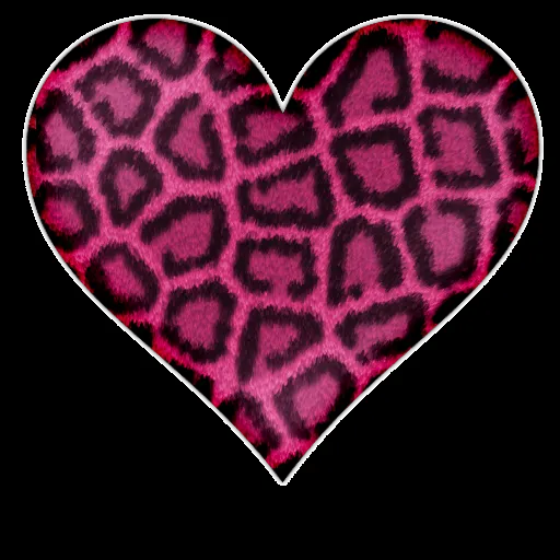 Pink Heart With Leopard Print Icon, PNG ClipArt Image | IconBug.