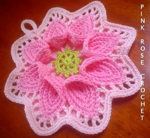 PINK ROSE CROCHET /: Pega Panelas Flor Crochet Calla Lily Pot Holders