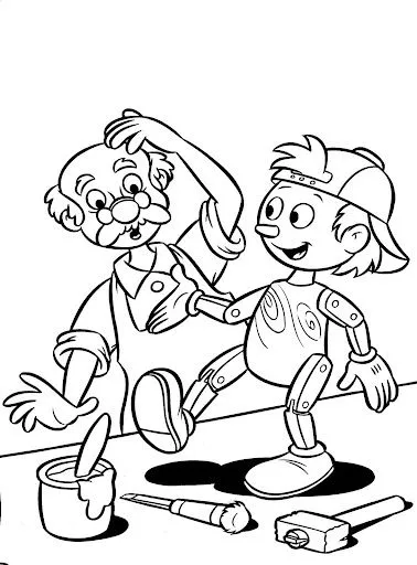 PINOCHO EL CUENTO EN LAMINAS PARA COLOREAR