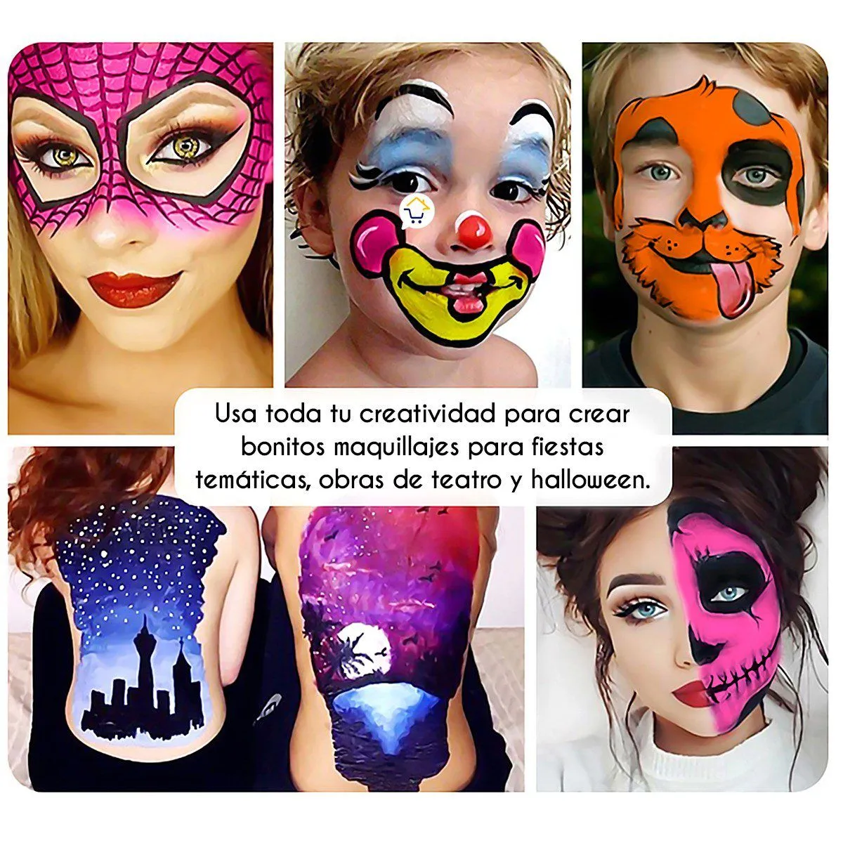 Pinta Caritas Maquillaje Halloween Fiestas 8 Colores NA080 – Cómpralo en  casa