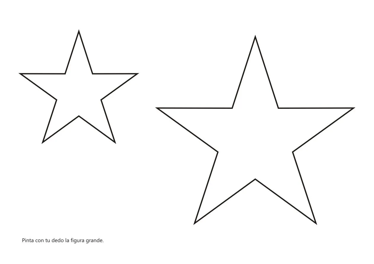 Pinta con tu dedo el dibujo de la estrella mas grande | Dibujos de estrellas,  Dibujos, Estrellas