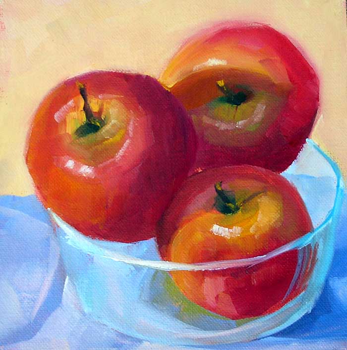 Pintando cada día: Manzanas