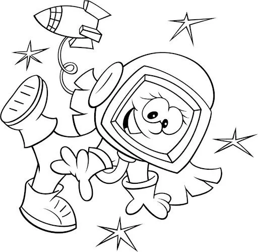 PINTAR DIBUJOS DE ASTRONAUTAS