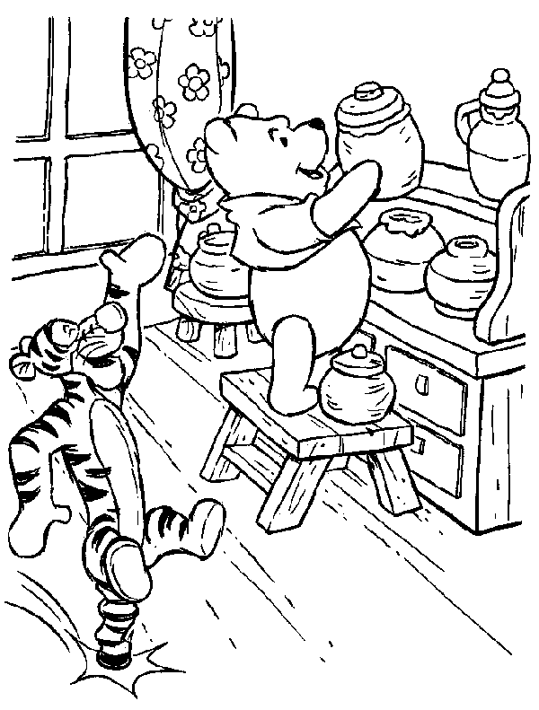  ... pintar de disney, series animadas para colorear,: Winnie Pooh y Tiger