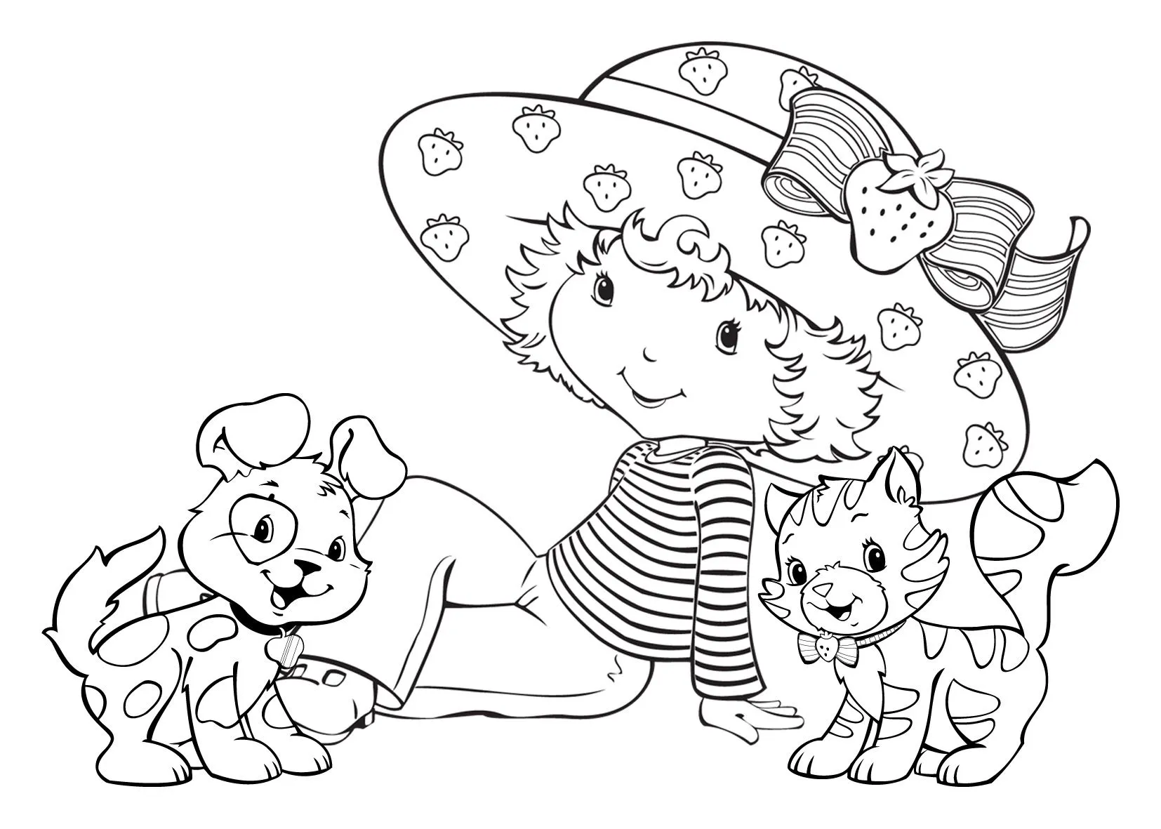 pintar a frutillita Colouring Pages