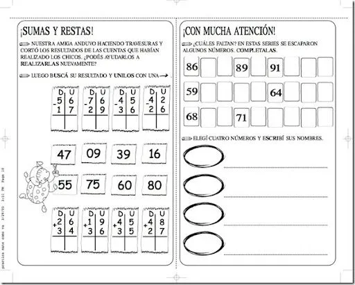 pintar y jugar: Láminas practicando matemáticas