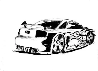  ... para pintar. Mustang GT x Mitsubishi Eclipse desenhos de carros para