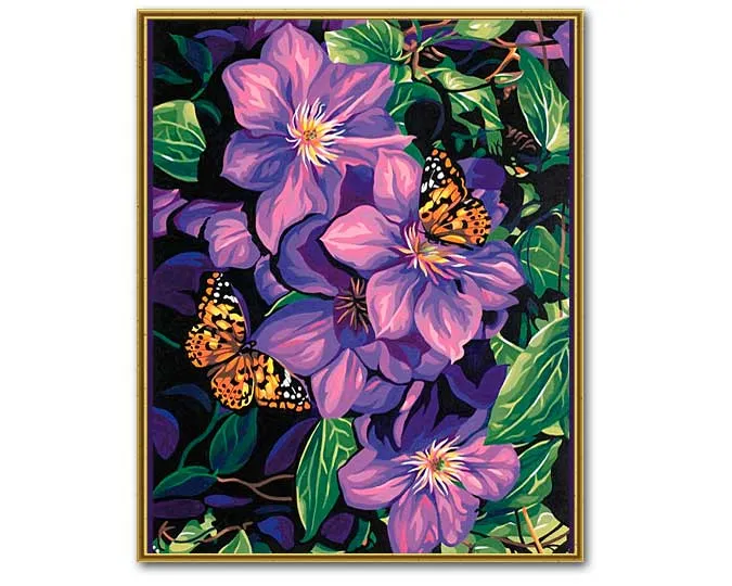 Pintar por Números - Flores y Mariposas