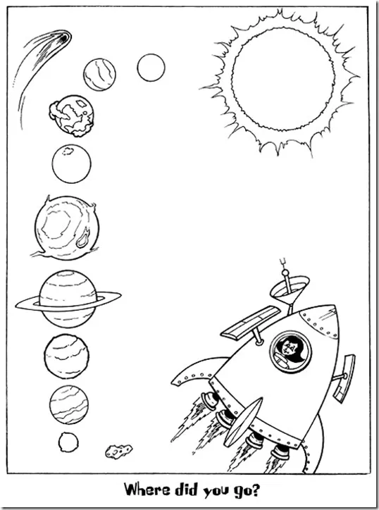 Dibujos para colorear del sistema solar para preescolar - Imagui