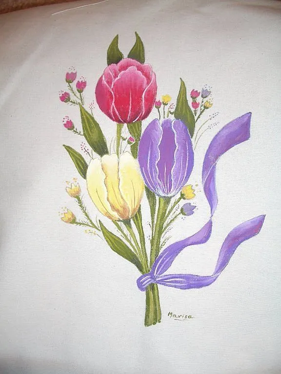 Tulipanes, uvas, paisajes,... | Aprender manualidades es facilisimo.