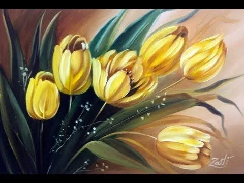 COMO PINTAR TULIPAS - YouTube
