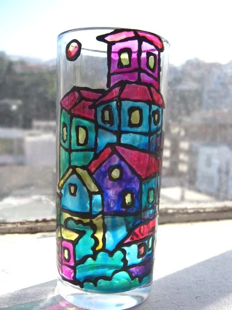 Cómo pintar vasos de vidrio en Reciclaje