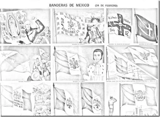 Pinto Dibujos: 24 de febrero – día de la bandera mexicana para ...