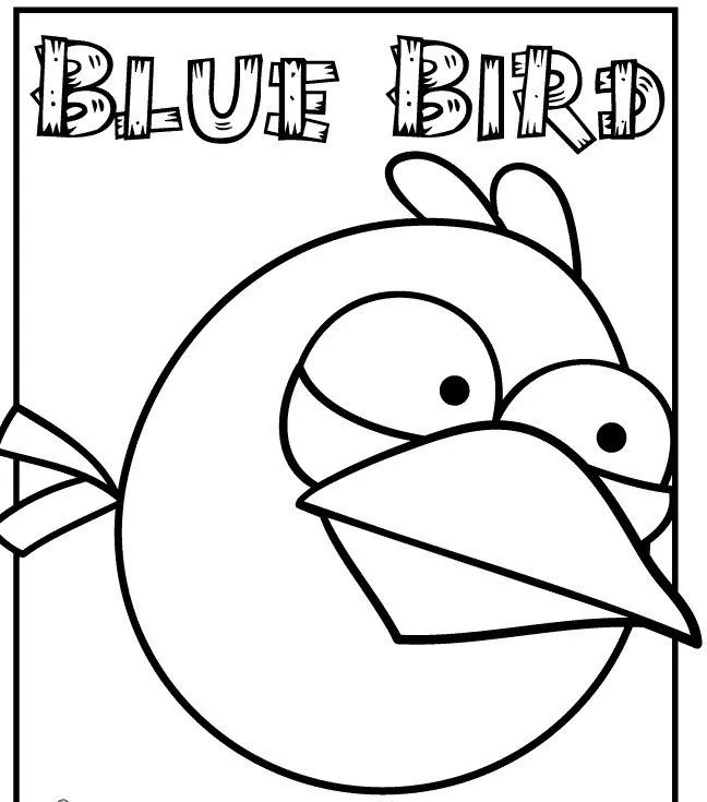 Pinto Dibujos: Angry Birds Azul para colorear