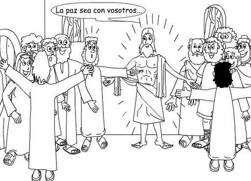 Jesus y sus apostoles para colorear - Imagui