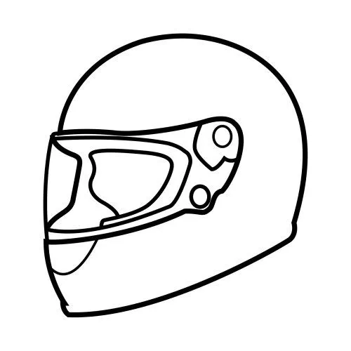 Pinto Dibujos: Casco de motociclista para colorear