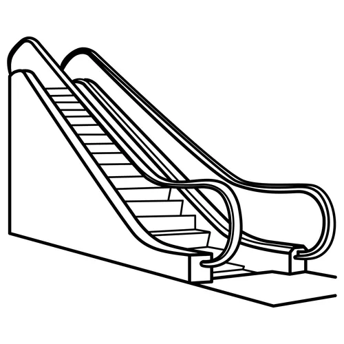 Pinto Dibujos: Dibujo de una escalera eléctrica para colorear